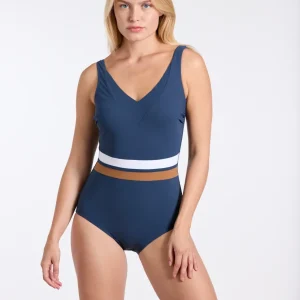 Stripe Colorblock Swimsuit