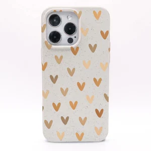 iPhone 16e/17e Hülle - Herz weiß - "AutumnLove" - nachhaltig